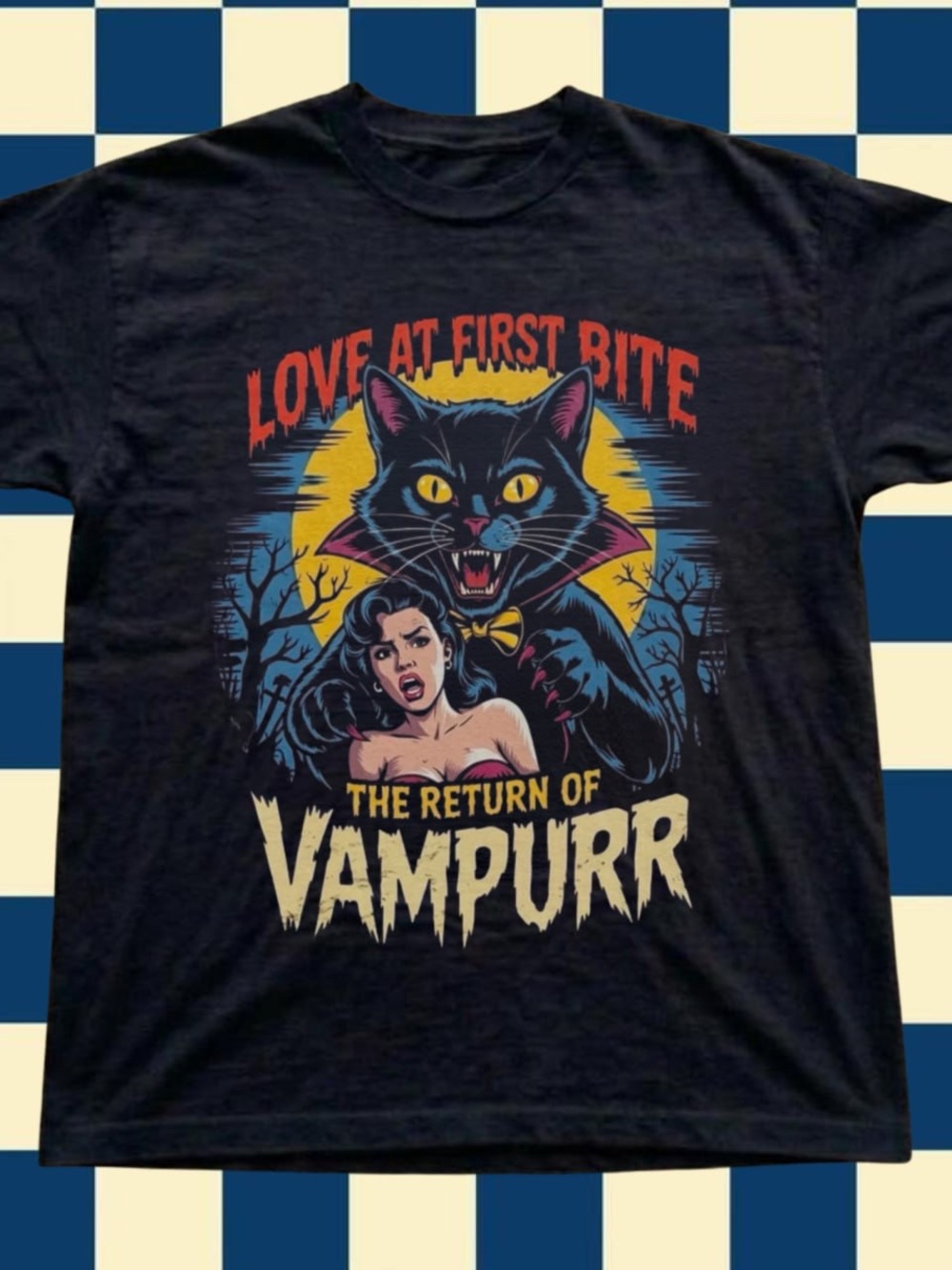 Gildan Black Vampurr 'Love At First Bite' Graphic Tee